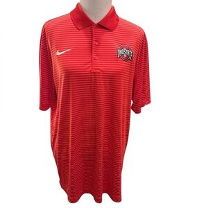 Ohio State Buckeye’s Sideline Victory Stripe Men's Nike Dri-FIT College Polo L